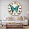 Designart 'Blue Farmhouse Butterfly Farmhouse Wall Clock